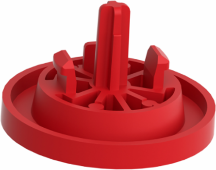 Antimicrobial Plain Cap for Harmony XB5/XB4, Red, Flush Mounted