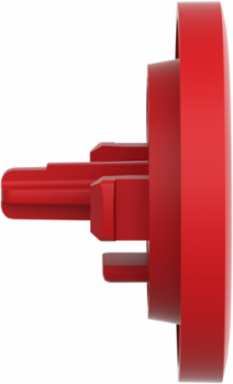 Antimicrobial Plain Cap for Harmony XB5/XB4, Red, Flush Mounted