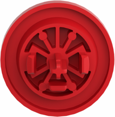 Antimicrobial Plain Cap for Harmony XB5/XB4, Red, Flush Mounted
