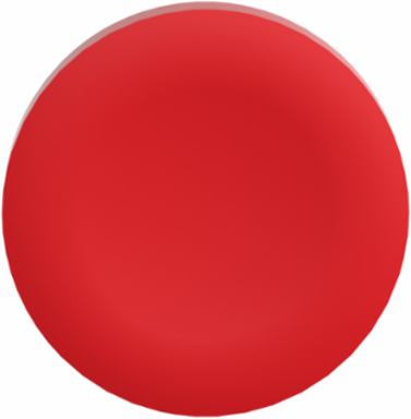 Antimicrobial Plain Cap for Harmony XB5/XB4, Red, Flush Mounted