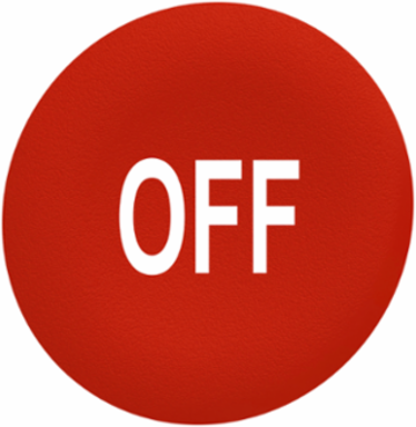 Harmony XB4/XB5 Red Push Button Cap for Flush Mount, Round, Ergonomic