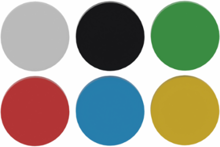 Push button cap, Harmony XB5, Harmony XB4, set of 6 colors plain cap for flush mounted push button
