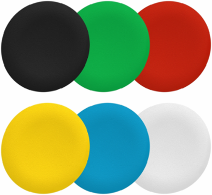 Push button cap, Harmony XB5, Harmony XB4, set of 6 colors plain cap for flush mounted push button