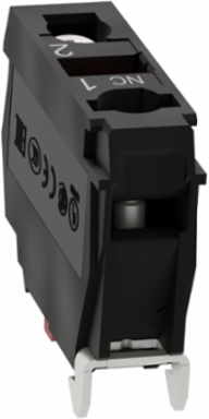 Harmony XB4 Single Contact Block, 1 NC, Silver Alloy, Screw Clamp Terminals