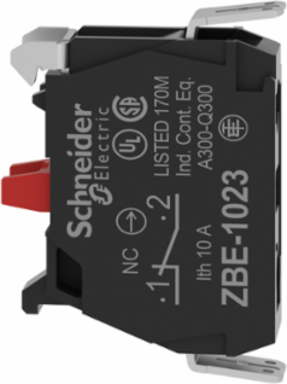 Harmony XB4 Single Contact Block, 1 NC, IP20, Silver Alloy, Faston Connector