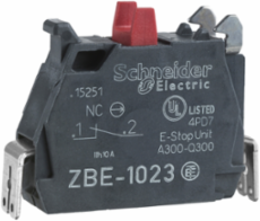 Harmony XB4 Single Contact Block, 1 NC, IP20, Silver Alloy, Faston Connector