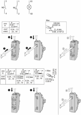 Harmony XB4 Single Contact Block 1NC, Spring Clamp Terminals, IP20