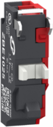 Single contact block, Harmony XB4, Hamony XB5, silver alloy, compact push in terminals, 1 NC, pack of 100