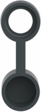 Harmony XB4 Keyhole Protective Cover for 22mm Switch, Rubber, Black