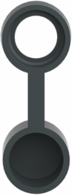Harmony XB4 Keyhole Protective Cover for 22mm Switch, Rubber, Black