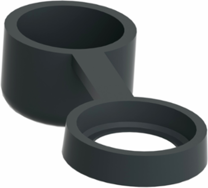 Harmony XB4 Keyhole Protective Cover for 22mm Switch, Rubber, Black