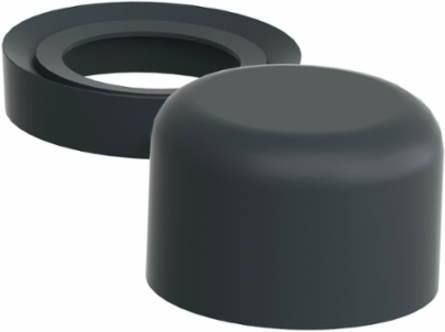 Harmony XB4 Keyhole Protective Cover for 22mm Switch, Rubber, Black