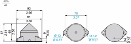 Harmony XB5R Wireless Relay Antenna, IP65, 5m Cable, 24-240V AC/DC