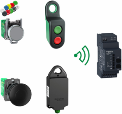Wireless Batteryless Pushbutton Transmitter, 22 mm, 0.2 kg, IP65