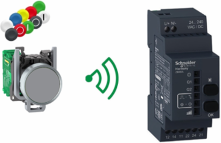 Programmable Receiver with 2 Relays, 24-240V AC/DC, IP20, 130g