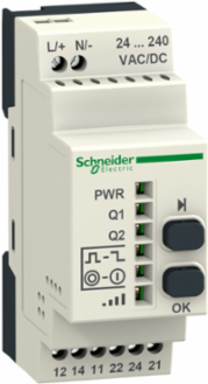 Programmable Receiver with 2 Relays, 24-240V AC/DC, IP20, 130g