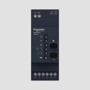 Programmable Receiver with 2 Relays, 24-240V AC/DC, IP20, 130g
