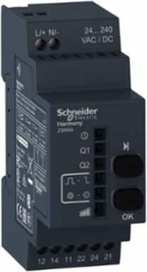 Programmable Receiver with 2 Relays, 24-240V AC/DC, IP20, 130g