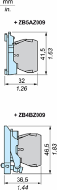 Harmony XB4 Light Block 22mm for BA9s Bulb, 250V, IP20, 0.016kg