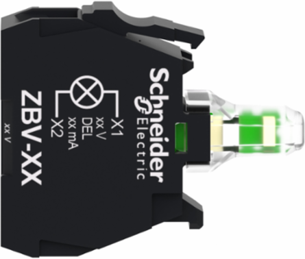 Light block, Harmony XB4, Harmony XB5, 22mm, universal LED, screw clamp terminal, 110...240V AC