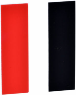 Blank Legend for Harmony XB4/XB5, 8 x 27 mm, Black/Red