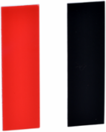Blank Legend for Harmony XB4/XB5, 8 x 27 mm, Black/Red