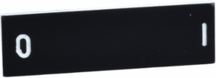Harmony XB4/XB5 Marked Legend, Black, 8 x 27 mm, O-I Marking