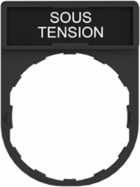 Harmony XB4 Legend Holder 30 x 40 mm, Plastic, SOUS TENSION Marking
