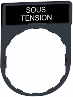 Harmony XB4 Legend Holder 30 x 40 mm, Plastic, SOUS TENSION Marking