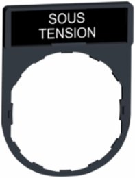 Harmony XB4 Legend Holder 30 x 40 mm, Plastic, SOUS TENSION Marking