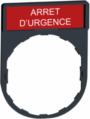Harmony XB4 Legend Holder 30 x 40 mm Plastic White ARRET D'URGENCE