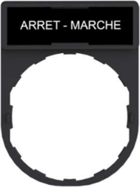Harmony XB4 Legend Holder 30 x 40 mm, Plastic, ARRET-MARCHE Marking