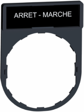 Harmony XB4 Legend Holder 30 x 40 mm, Plastic, ARRET-MARCHE Marking