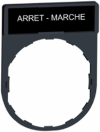 Harmony XB4 Legend Holder 30 x 40 mm, Plastic, ARRET-MARCHE Marking