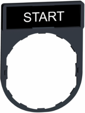 Harmony Legend Holder 30 x 40 mm, Plastic, Marked "START"