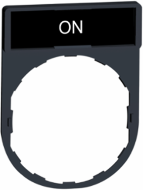 Legend Holder 30x40 mm for Harmony XB4 with "ON" Marking