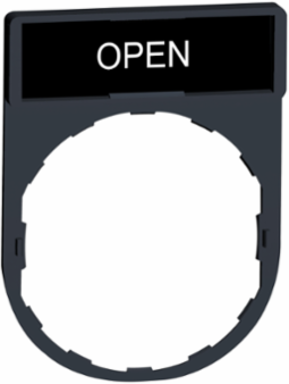 Harmony XB4 Legend Holder 30 x 40mm Plastic White OPEN Marking