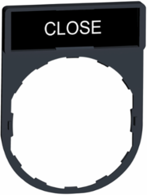 Harmony XB4 Legend Holder 30 x 40 mm Plastic, White "CLOSE" Marked