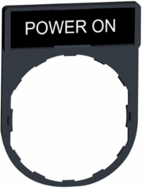 Harmony XB4 Legend Holder 30 x 40mm, Plastic, Marked POWER ON