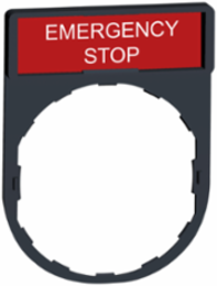 Harmony XB4 Legend Holder 30 x 40mm Plastic EMERGENCY STOP