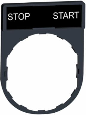 Harmony XB4 Legend Holder 30 x 40mm Plastic, STOP-START Marking