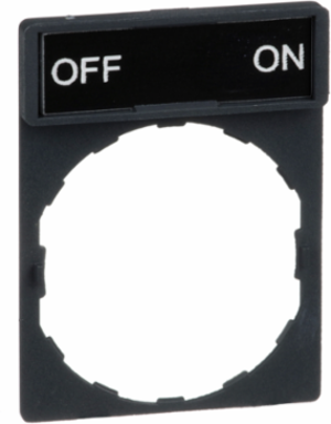 Harmony XB4 Legend Holder 30 x 40 mm, Plastic, Marked OFF-ON
