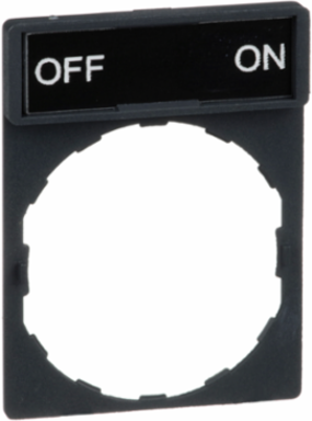 Harmony XB4 Legend Holder 30 x 40 mm, Plastic, Marked OFF-ON