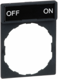 Harmony XB4 Legend Holder 30 x 40 mm, Plastic, Marked OFF-ON