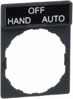 Harmony XB4 Legend Holder 30 x 40mm with HAND-OFF-AUTO Marking
