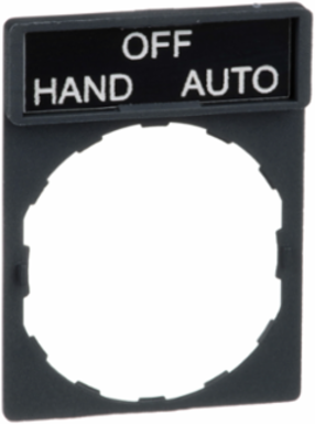 Harmony XB4 Legend Holder 30 x 40mm with HAND-OFF-AUTO Marking