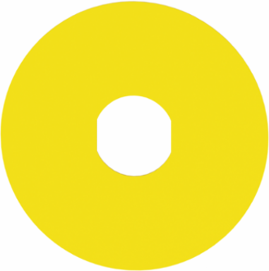 Harmony XB4 Emergency Stop Legend, Ø 90mm, Plastic, Yellow with ISO13851