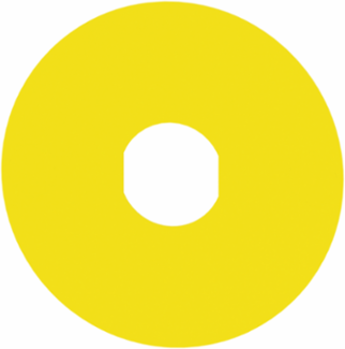 Blank Legend for Harmony XB4/XB5, 60mm Ø, Yellow Background