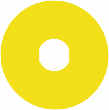 Blank Legend for Harmony XB4/XB5, 60mm Ø, Yellow Background