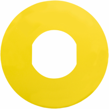 Blank Legend for Harmony XB4/XB5, 60mm Ø, Yellow Background
